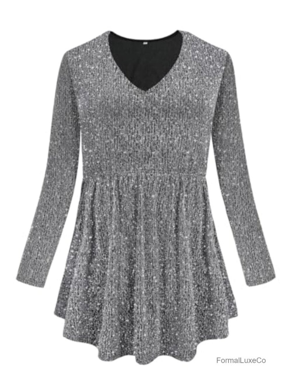 Plus Size Floral Tunic Top Long Sleeve V-Neck Loose Fit Shirt 14W-28W